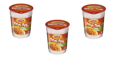3X Mana Chama Instant Meal Cup Spaghetti Bolognese Kosher Osem Israel 65g - KOSHERTOP